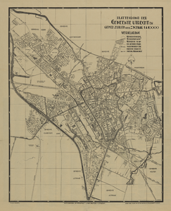 217351 Plattegrond van de gemeente Utrecht en een gedeelte van de gemeente Zuilen.N.B. Op de achterzijde een ...